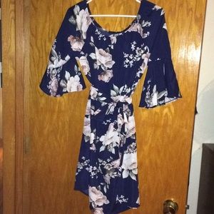 Blue floral dress
